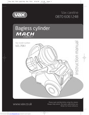 Vax Mach Compact VZL-7061 Instruction Manual