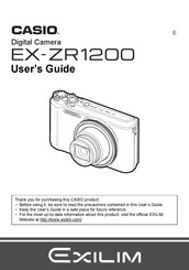 Casio ExilimEX-ZR1200 User Manual