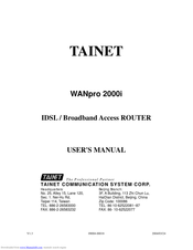 Tainet WANpro 2000i User Manual