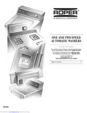 Roper ONE AND TWO SPEED AUTOMATIC WASHERS Use & Care Manual