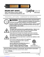 infrasave IEP-4024 Installation & Owner's Manual