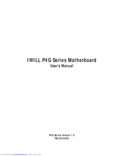 IWILL P4G Series User Manual