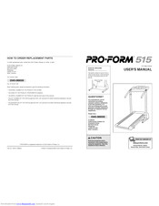 ProForm 515 User Manual