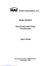 HAI OmniTouch 32A00-5 User Manual