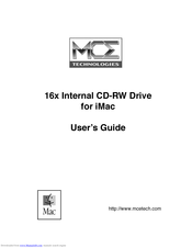 MCE Technologies 16x Internal CD-RW Drive User Manual