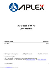 Aplex ACS-2685 User Manual