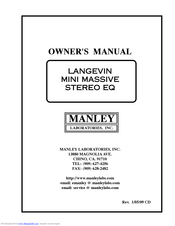Manley Langevin Mini Massive Owner's Manual