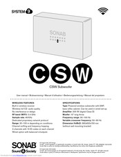 Sonab CSW System 9 User Manual