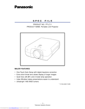 panasonic PT-L711 Specification