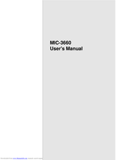 Advantech MIC-3660 User Manual