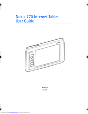 Nokia 770 - 770 Internet Tablet User Manual
