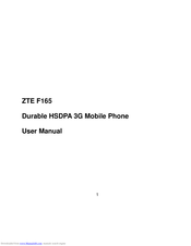 ZTE F165 User Manual