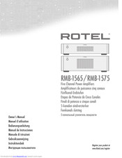 Rotel Five Channel Power Amplifier RMB-1575 Owner's Manual