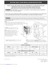 Electrolux E30EW7CEPS1 Installation Instructions Manual