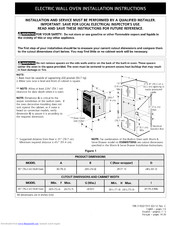Electrolux Icon E30EW75DSS Installation Instructions Manual