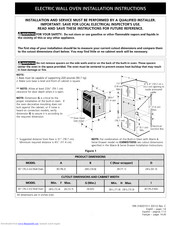 Electrolux ICON E30WD75DSS Installation Instructions Manual