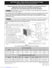 Electrolux EW27EW55GB6 Installation Instructions Manual