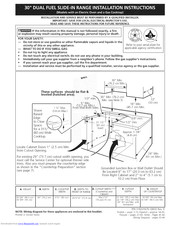 Electrolux EW30DS6CGW2 Installation Instructions Manual