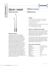 Samson CM15P Specification Sheet