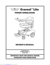 Everest & Jennings Everest Lite Owner's Manual