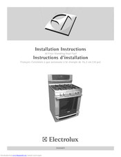 Electrolux CEW30DF6GSE Installation Instructions Manual