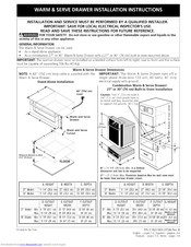 Electrolux EW27WD55GS3 Installation Instructions Manual
