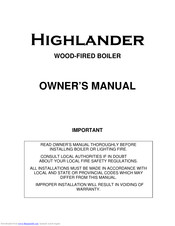 KERR Highlander TW-2000 Owner's Manual