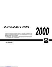 CITROEN C5 2000 Handbook