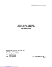 ROHRBACK COSASCO SYSTEMS CORRATER 9020-OEM User Manual