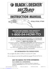 Black & Decker Wizard RT550; Wizard RT555; Wizard RT560 Instruction Manual