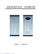 Cusamintercom STRAIGHT-WAY INTERCOM User Manual