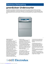 Electrolux Green&Clean EUCAI60 Quick Reference Manual