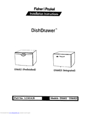 Fisher & Paykel DishDrawer DS602I Installation Instructions Manual