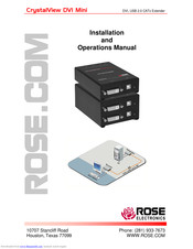 Rose Electronics CrystalView DVI Mini Installation And Operation Manual