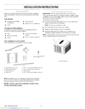 Frigidaire FAZ08HS1AA Installation Instructions Manual