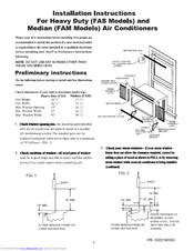 Frigidaire FAM187S2AA Installation Instructions Manual