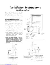 Frigidaire FAS185P2A1 Installation Instructions Manual