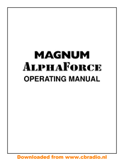 Magnum AlphaForce Operating Manual