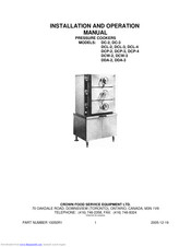 Crown Food DCP-2 Installation And Operation Manual