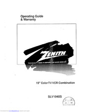 Zenith SLV1940S Operating Manual & Warranty