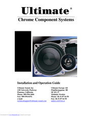Ultimate Sound U400 Installation And Operation Manual