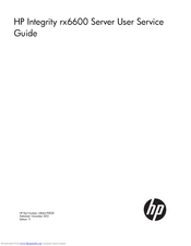 HP Integrity rx6600 User's & Service Manual
