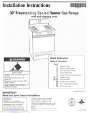 Whirlpool SF380LEMT1 Installation Instructions Manual