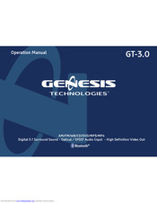 Genesis Technologies GT-3.0 Operation Manual