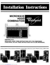 Whirlpool MH6300XM1 Installation Instructions Manual