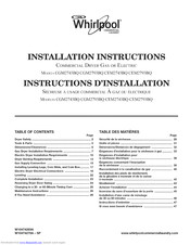 Whirlpool CEM2793BQ Installation Instructions Manual