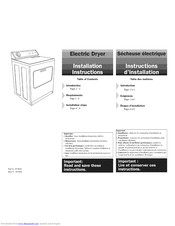 Whirlpool YLEV4634JQ1 Installation Instructions Manual