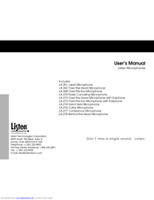 Listen Technologies LA-268 User Manual