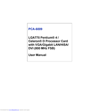 Advantech PCA-6009 User Manual
