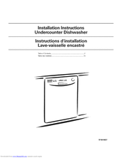 Whirlpool WDF518SAAS0 Installation Instructions Manual